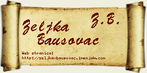 Željka Bausovac vizit kartica